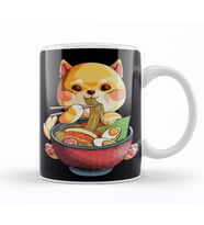 Kawaii Shiba Inu Noodles Cute Anime Dog Ramen Otaku Weeaboo Kupa Bardak Porselen