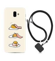 Samsung J6 Plus J7 Prime J7 Pro M20 Kılıf Boyun Askılı Silikon Sweety Egg 1322