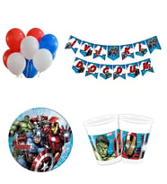 8 Kişilik Avengers Yenilmezler Doğum Günü Süsleri-