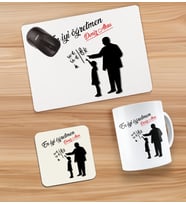 BK Gift Kişiye Özel İsimli Öğretmenler Günü Tasarımlı Kupa, Bardak Altlığı ve Mousepad Hediye Seti - 6, Öğretmene Hediye, Öğretmenler Günü