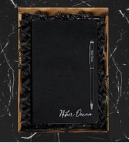 Kişiye Özel Defter Kalem (Siyah)
