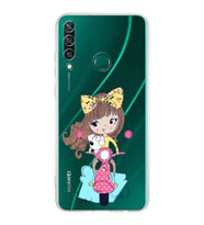 Huawei Y6 p Uyumlu Kamera korumalı Kapak Vespagirl Tasarımlı  Şeffaf Kılıf
