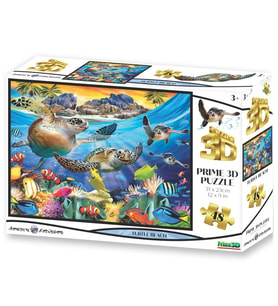 Prime 3D - Kaplumbağa Plajı 48 Parça Puzzle 10686