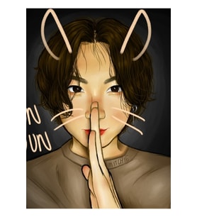 Bun Bun Jungkook Tablo Ahşap Poster Dekoratif Kod3432