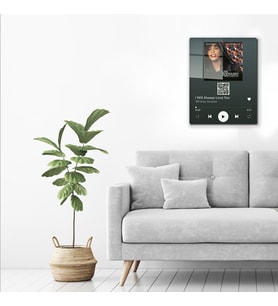DECORITA Youtube Barkodlu Cam Tablo Whitney Houston - I Will Always Love You 30cm x 40cm