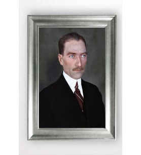 Gümüş Çerçeveli Atatürk Tablo a801