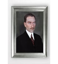 Gümüş Çerçeveli Atatürk Tablo a801
