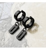 Sıkıştırmalı Jilet Tasarım Erkek Küpe Takı Aksesuar p24 t5