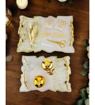 Destiny Gold Söz Tepsisi ve Nişan Tepsisi ve Damat Kahvesi
