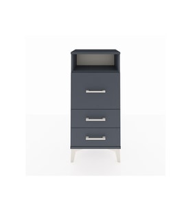Arges Komodin Tek Raflı 3 Çekmeceli 44x30x96 Antrasit-Antrasit