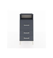 Arges Komodin Tek Raflı 3 Çekmeceli 44x30x96 Antrasit-Antrasit