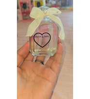 Kurdeleli Şişe İnci Boncuklu ve Simli Limon Kolonyası