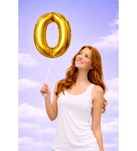 Gold O Harfi 100 cm Folyo Balon