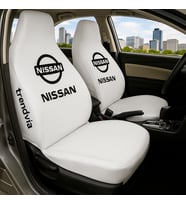 Nissan Uyumlu Penye Araç Koltuk Kılıfı - Ön ve Arka Oto Kılıf Takımı (Beyaz)
