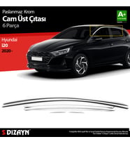 Hyundai i20 Krom Cam Üst Çıtası 6 Prç. 2020 Üzeri