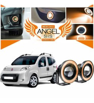 Fiat Fiorino Uyumlu, Universal Mercekli Led Angel Sis Farı, 76mm Turuncu Renk