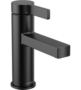 Moen Beric Mat Siyah Modern Tek Kolu Tek Delikli Banyo Bataryası Tahliye Düzeneği Ve Banyo Lavabonuz (Çok Renkli)