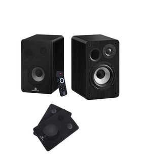 Maxword RM-400BK Aktif Stüdyo Referans Monitörü 4 İNÇ ÇİFT Bluetooth USB 140 Watt