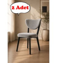 2 Adet Elma Sandalye Modern Kadife Kapitone Sırtlı Mutfak Yemek Odası Balkon Kafe Sandalyesi 85 Cm