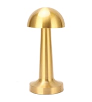 Şarjlı Mantar Masa Lambası, Gold Renk, Dimmerli, Modern Tasarım (Krem)