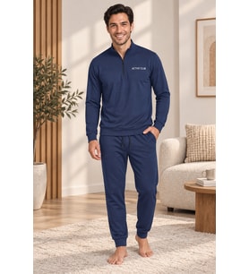 Mirano 3252 Erkek Fermuar Detaylı Kışlık Spor Eşofman Pijama Takımı