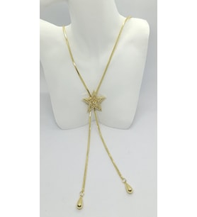 Star Shine Gold Asansör Kolye (40 cm)