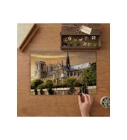 Notre Dame Katedrali Tasarımı 240 parça Ahşap Puzzle Ahşap Kutuda MP01562