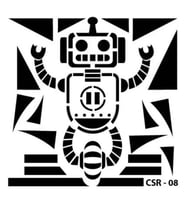 CADENCE CSR-08 STENCİL ŞABLON 25x25 - SEVİMLİ ROBOT