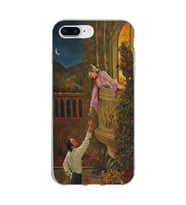 Iphone 7 PLUS - 8 PLUS Uyumlu Romeo ve Juliet Tasarımlı Şeffaf Telefon Kılıfı