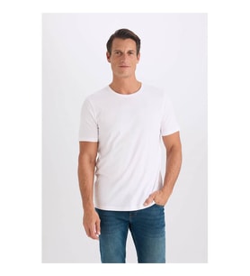 Defacto Beyaz Erkek T-Shirt M6606AZ/WT34