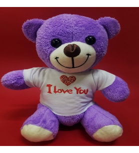 I Love Yazılı Tişörtlü Peluş Oyuncak Ayıcık & Hediyelik Ayı -  Bayana Hediye Peluş Ayıcık
