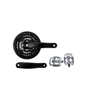 Bisiklet 3 Lü Aynakol - Alüminyum Pedal Takımı (42diş) (Siyah)
