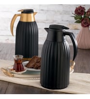 1,5 Litre Çift Camlı Vakumlu Termos (Siyah)