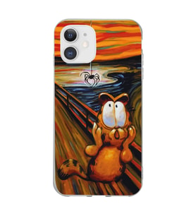 Iphone 11 Uyumlu Garfield Tasarımlı Şeffaf Telefon Kılıfı
