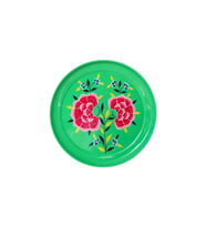 Tepsi Yeşil Çiçekli (26 Cm)