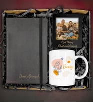 Kişiye Özel Defter&Kişiye Özel Kupa&Kişiye Özel Fotoğraflı Çerçeve Hediye Seti