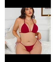 Fantezia Night Büyük Beden Kırmzı Sütyen Tanga TG279259