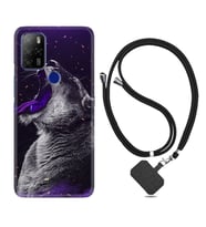 Omix X300 X500 X400 X600 X700 Kılıf Boyun Askılı Silikon Purple Leopar 1750