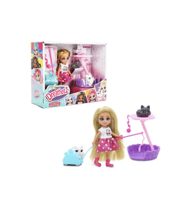 Mini Bebek ve Kedi Evi Oyun Seti – 12.5 cm Kedi Bakım ve Rol Yapma Seti (Çok Renkli)