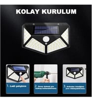 Dodes 100 Led Dış Mekan Solar Aydınlatma Fotoselli Solar Lamba
