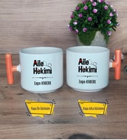 Aile Hekimi Kupa Bardak T Turuncu Kulplu Doktora Tıp Bayramı Hediyesi