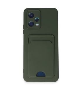 Poco X5 5G Kılıf Kelvin Kartvizitli Silikon - Koyu Yeşil