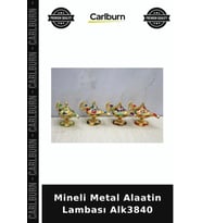 Özel Üretim Dekoratif Hediyelik Masa Üstü Vintage Aksesuar Mineli Metal Alaatin Lambası Alk3840