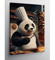 Kanvas Tablo Dönerci Panda