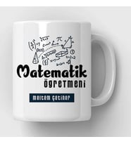 Matematik öğretmeni isme özel kupa bardak