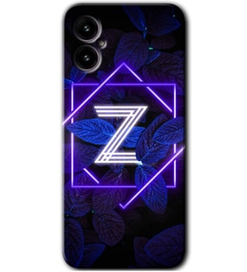 Omix X5 Kılıf HD Desen Baskılı Arka Kapak - Dark Neon Yaprak Z Harfi