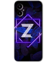 Omix X5 Kılıf HD Desen Baskılı Arka Kapak - Dark Neon Yaprak Z Harfi