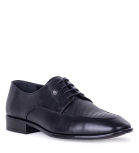 Pierre Cardin 241329 Erkek Hakiki Deri Klasik Ayakkabı (Siyah)