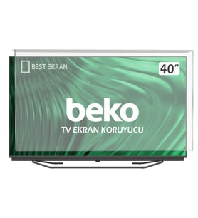 BEKO B40L57414B Tv Ekran Koruyucu - Beko 40" inç Tv Ekran Koruyucu Şeffaf Paneli