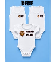 NSR Tasarım Hediye Dede Seri Baskılı Yazılı Erkek Bebek Body Zıbın Çoklu Seriler